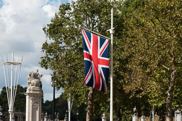 Flag of the United Kingdom, capital city of England, London.