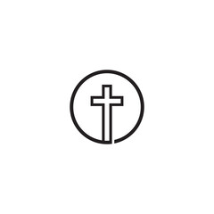 Church logo template design vector