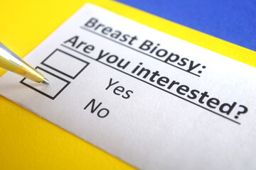 One person is answering question about breast biopsy.