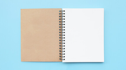 close up of notebook for background