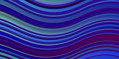 Light Multicolor vector template with wry lines. Colorful abstract illustration with gradient curves. Pattern for commercials, ads.