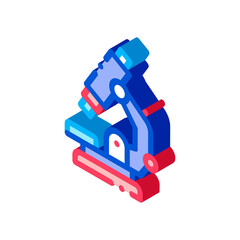 Medical Equipment Microscope vector isometric sign. color isolated symbol illustration