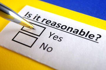 One person is answering question about his work. Is it reasonable.