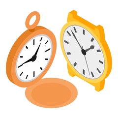 Time concept icon. Isometric illustration of time concept vector icon for web