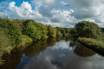 Fototapeta na wymiar River Calder, Wakefield, West Yorkshire