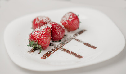 strawberries with cream