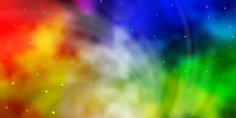 Fototapeta premium Light Multicolor vector pattern with abstract stars. Shining colorful illustration with small and big stars. Theme for cell phones.