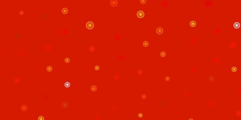 Light Orange vector background with spots.