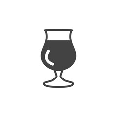 Glass beer vector fill icon