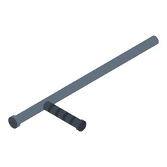 Police batonicon. Isometric of police baton vector icon for web design isolated on white background