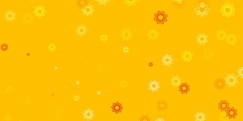 Light Orange vector background with random forms.