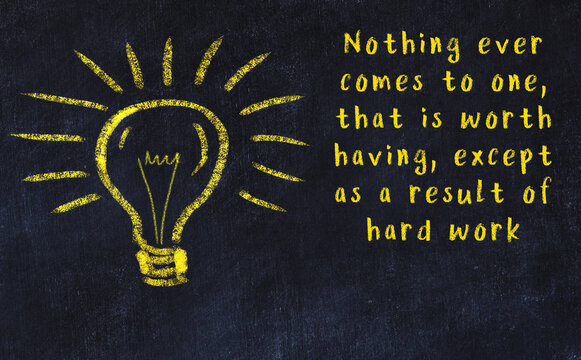 Concept of generating ideas. Chalk drawing of light bulb. Copy space