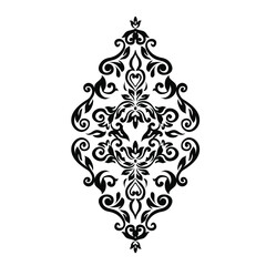 Vector illustration VINTAGE. ornamental floral elements for tattoo, design, cards and prints. Abstract floral vector illustration.