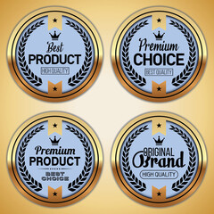 Set of Golden Badges