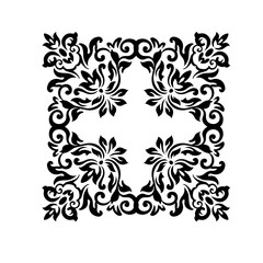  illustration VINTAGE. ornamental floral elements for tattoo, design, cards and prints. Abstract floral vector illustration.