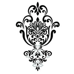 Set of Oriental vector damask patterns for greeting cards and wedding invitations