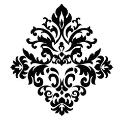 Set of Oriental  damask patterns for greeting cards and wedding invitations.