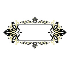 Set of Oriental  damask patterns for greeting cards and wedding invitations.