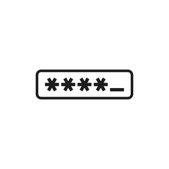 Image of the login icon. Icon cyber security. Simple vector illustration on a white background