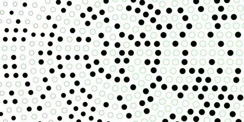 Dark Green vector backdrop with dots. Illustration with set of shining colorful abstract spheres. Pattern for websites.