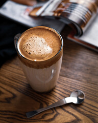 cup of coffee with milk