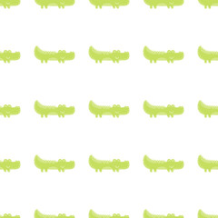 Cute seamless vector pattern with crocodiles