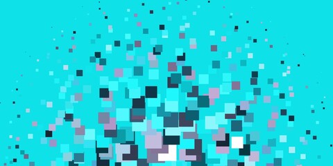 Light Pink, Blue vector pattern in square style. Abstract gradient illustration with rectangles. Design for your business promotion.