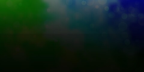 Light Blue, Green vector layout with circle shapes. Colorful illustration with gradient dots in nature style. Pattern for booklets, leaflets.