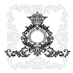 Naklejka premium illustration VINTAGE. ornamental floral elements for tattoo, design, cards and prints. Abstract floral vector illustration.