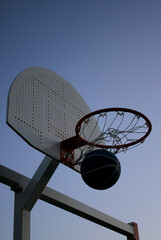 Primer plano canasta baloncesto