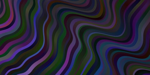 Dark Pink, Blue vector background with wry lines.