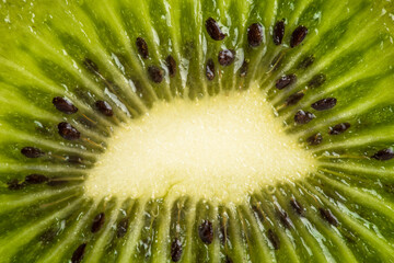 Fotografia macro de un kiwi