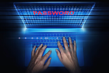 hacker tries to get a password