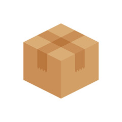 crate boxes 3d, cardboard box brown, flat style cardboard parcel boxes, packaging cargo, isometric boxes brown, packaging box brown icon, symbol carton box isolated on white background