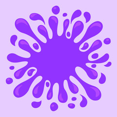 purple splash grape juice isolated on purple for background, graphic water blob pattern for design banner of vine packaging, illustration grape juice splash purple drop, water blob splash flow simple