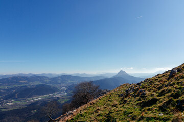 landscape of the mountains in basque country