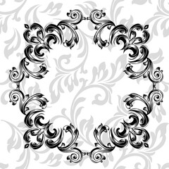 illustration VINTAGE. ornamental floral elements for tattoo, design, cards and prints. Abstract floral vector illustration.