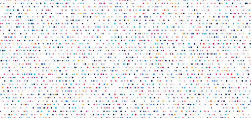 Abstract small colorful dots seamless pattern on white background
