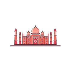 logo design taj mahal icon vector