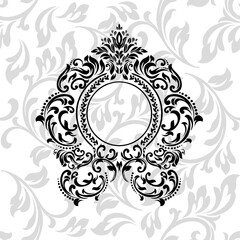 illustration VINTAGE. ornamental floral elements for tattoo, design, cards and prints. Abstract floral vector illustration.