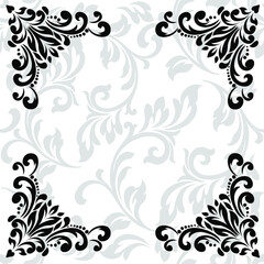 Vector illustration VINTAGE. ornamental floral elements for tattoo, design, cards and prints. Abstract floral vector illustration.