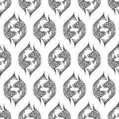 Beautiful vastu fish pattern is in seamless pattern