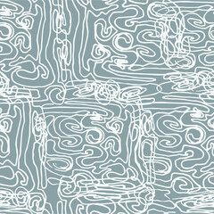 Seamless vector pattern with abstract grayscale scribbles. Swirled brush strokes. Freehand scribbles, background. Brushstrokes, smears, lines, squiggle pattern. 