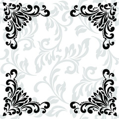 Vector illustration VINTAGE. ornamental floral elements for tattoo, design, cards and prints. Abstract floral vector illustration.