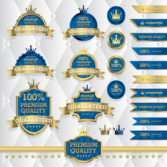 Set of classic gold labels, Premium quality, Limited  edition