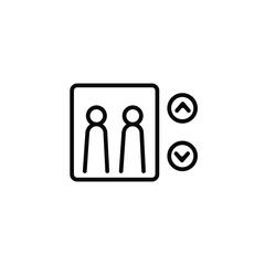 Elevator thin icon in trendy flat style isolated on white background. Symbol for your web site design, logo, app, UI. Vector illustration, EPS