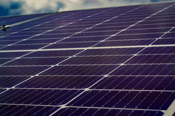 Solar station to generate electricity. Renewable energy
