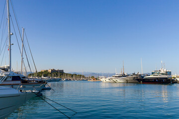 yachts in marina