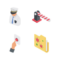 Security and Safety Icons Set 