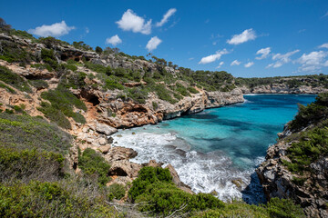 Fototapeta na wymiar Caló des Moro, Santanyí , Mallorca, Balearic Islands, Spain